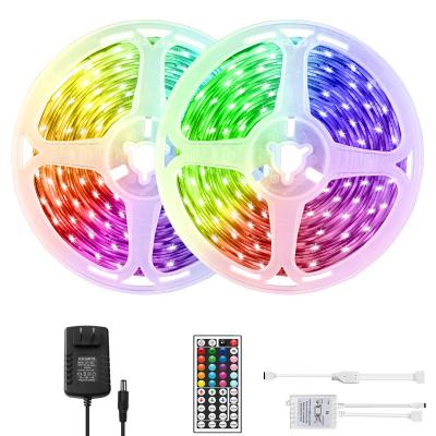 China Residential Led Strip Lights RGB ODM/OEM Accepted 24/44Key IR Remote Controller 10 Meter SMD 2835 Waterproof Smart Led Strip Light IP65 IP44 for sale