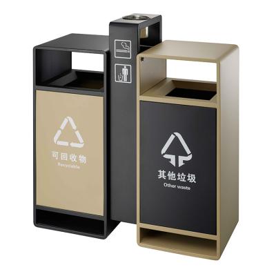 China China Sustainable Outdoor Bin Recycle Garbage Bin 60 lter 2 com Assorted And Classified Garbage Bin for sale