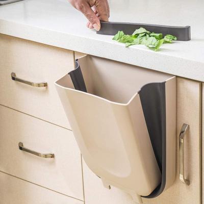 China Kitchen Cabinet Door Trash Bin Wall Mounted Wall Mounted Folding Sustainable Car Rubbish Bin Rubbish Bin for sale