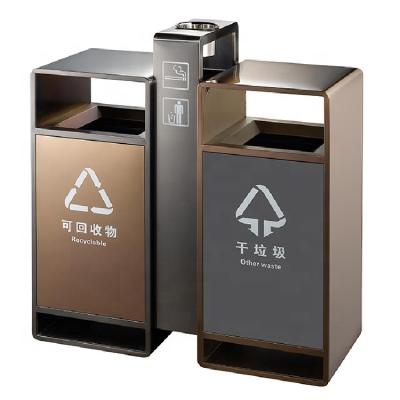 China Sustainable Public Garbage Bins Recycling Trash Cans Induction Outdoor Garbage Bins for sale