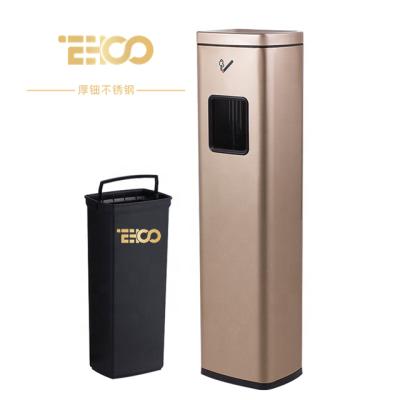 China Stainless Steel Sustainable Ashtray Rubbish Bins Waste Ashtray Waste Bins For Hotel for sale