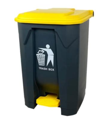 China Sustainable Indoor Plastic Bin Rectangular Trash Can With Lid for sale