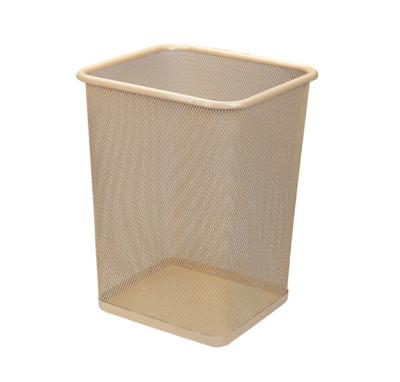 China Mesh Trash Can Modern Waste Basket Viable Elegant Office Rectangle Paper Bin for sale