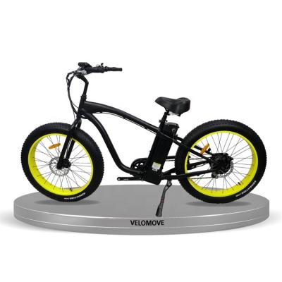 China Aluminum Alloy 2022 Fat Tire Fat Tire Electric Bike 48V 500W Beach Cruiser Ebike Step Over Fat Tire Ebike for sale