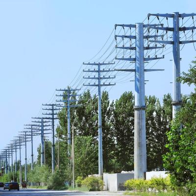 China Skillful design transmission line steel pole tower power transmission is hot dip galvanizing material Q460B power pole for sale