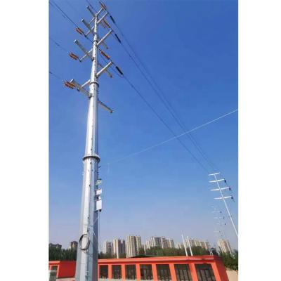 China Power transmission sophisticated technology 10kv-220kv electric power transmission poles is octagonal steel electric poles, transmission tower for sale