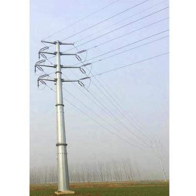 China Latest power transmission technology electric transmission line tower is Q235B galvanized electric power steel pole for sale