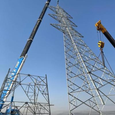 China Q235/Q345/Q355/SS400/ST37-2/ST52/Q420/Q460/S235JR/S275JR/S355JR 4 Lattice Tower Steel Structures triangle legs for sale