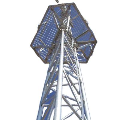 China Q235B/Q345B/Q355B/SS400/ST37-2/ST52/Q420/Q460/S235JR/S275JR/S355JR telecommunication steel transmission lines 60meters steel pole angle steel tower for sale