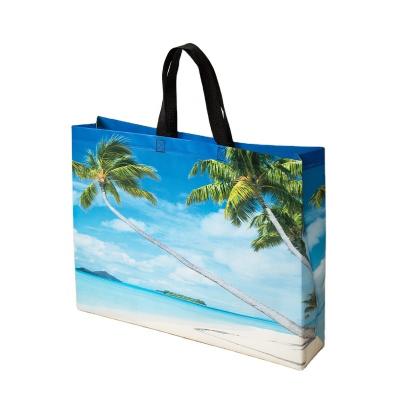 China Reusable Cheap Eco-friendly Laminated Nonwoven Bag Folding Non Woven Reusable Non Woven Shopping Bag Promotional Bag for sale