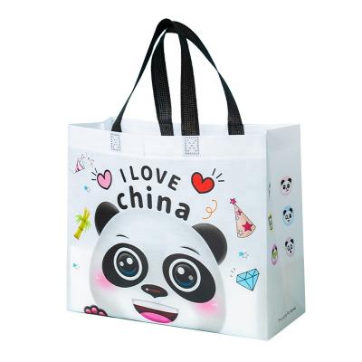 China Custom eco-friendly promotional boutique laminated packaging reusable shopping non woven bag with logo printing for sale