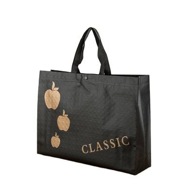 China Large Waterproof Custom Shopping Tote Bag Laminated Non Woven Bag for sale