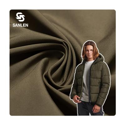 China 100% Outdoor Waterproof 50D 320T Dull Down Proof Waterproof Recycled Pongee Polyester Fabric For Coach Jackets for sale