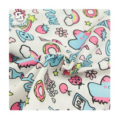 China 50D72F Waterproof Semi Dull Cartoon Children Kids Unicorn Printed Outdoor 100% Polyester Custom Digital Printing Woven Fabric For Jacket for sale