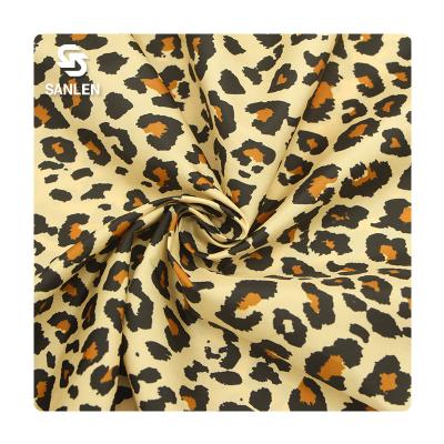 China Waterproof 290T Taffeta Leopard Print Pantherine Recycled Polyester Custom Digital Printing 100% Rayon Outdoor Fabric For Jacket for sale