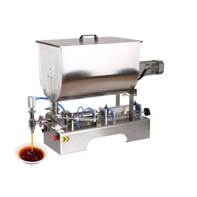 China Pneumatic Automatic Beverage Piston Dosing Paste Sauce Ketchup Peanut Shea Body Butter Stirrer Mayonnaise Mixing Filling Machine for sale