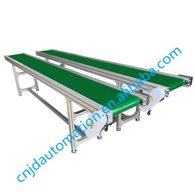 China PVC Single Green Customization Factory Operation Belt Conveyor System Design Food Grade Flat Belt Conveyor with Certificate of Origin for sale