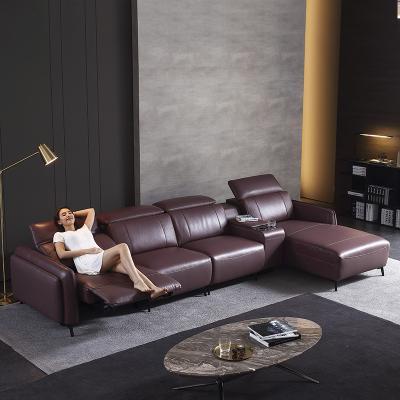 China Multifunctional (Height)Adjustable Recliner Home Modern Leather Recliner Cinema Sectional Sofa for sale