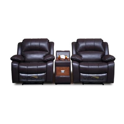 China European Foldable Leather Movie Recliner Sofa For Cinema High Quality Extendable True for sale