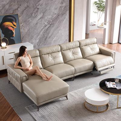 China Wholesale Discount Modern White And Gold Living Room Sofa Couch White Leather Sectional Sofa for sale