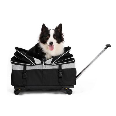 China New Design Carry Puppy Pet Breathable Carrier Foldable Pet Trolley Bag Case Breathable Crib Bag For Travel for sale