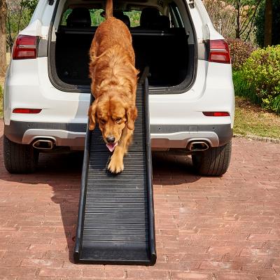 China Lightweight Durable Small Animals Car Trucks Folding Portable Dog Ramp Stair Dog Ramps Vehicle Ramp for sale