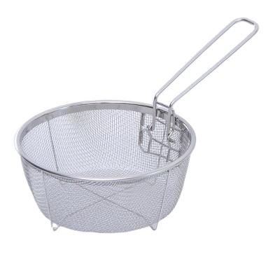 China Sustainable 201 Stainless Steel Basket Fryer Foldable Commercial Deep Fryer Basket for sale