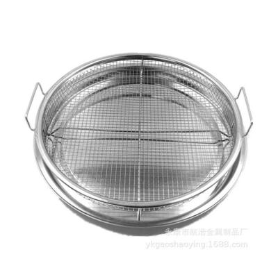 China Baking/Baking/Hot Selling BBQ Grill Round Baskets Grill Roasting Pan BBQ Grilling Basket for sale