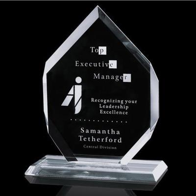 China Base Crystal Business Souvenir Wholesale Clear Crystal Gifts of Europe Crystal Plaque Award Trophy With clear for sale