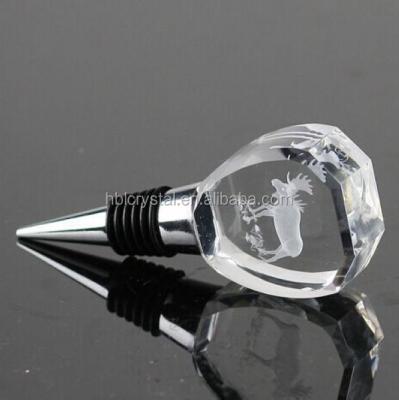 China Cheap Europe Crystal Engraved Personalized Wine Stopper For Gifts for sale