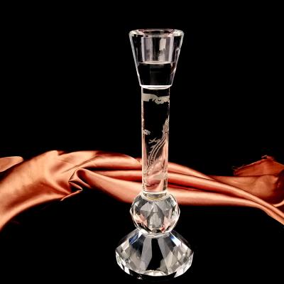 China New Europe Clear Customized Hand Make Home Decoration Chinese Famous Glass Pillar Candle Holder Set for sale