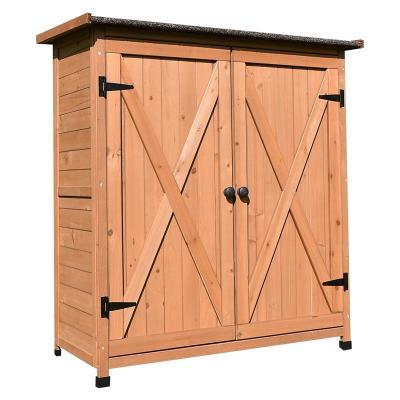 China Litgrow Storage Cabinet Garden Storage Shed Outdoor Solid Wood Tool Cabinet Easily For Waterproof Sunscreen Yard Balcony for sale