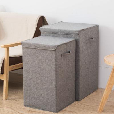 China Manufacturer's new washable cotton and large laundry hamper canvas foldable dirty storage home bathroom waterproof baskets for sale