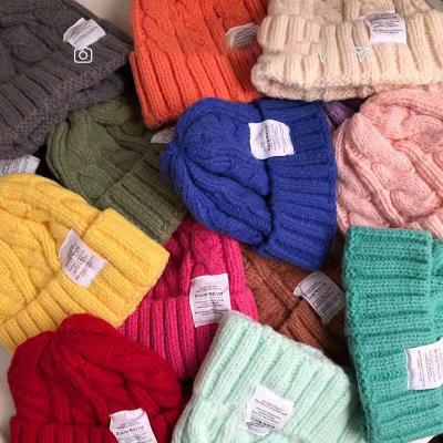 China YouYe COMMON hot sale fashion unisex colorful knitted warm multicolored warm multicolor acrylic knit beanies for sale