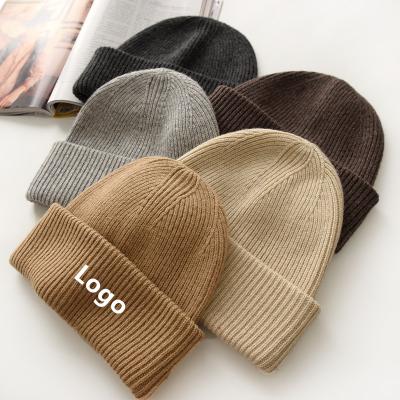 China Custom Designer COMMON Wool Beanie Hat Winter Cashmere Hat Winter Hats Logo Knit Mens Women Beanies for sale