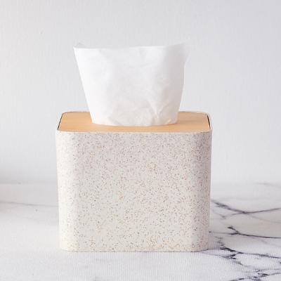 China 2020 New Product Modern Stylish Toilet Paper Box Wooden Small Tissue Box Lid Home Decoration for sale