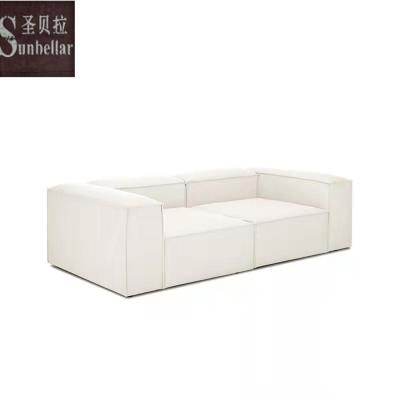 China Customized Modern Modular Single Sectional Living Room Suite Tufted Piece Fabric Living Room Couch Lower Back Italian Style for sale