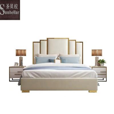 China Modern Custom Modern Furniture Double Beds Luxury Design Wooden Queen King Size Bed For Adult for sale