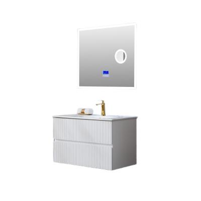 China Factory wholesale practical environmental friendly cabinet bathroom wash basin cabinet combination wash table LED light mirror wash table for sale