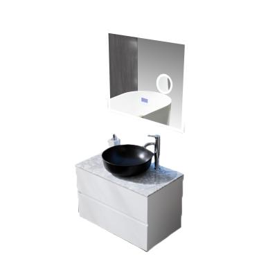 China New Environmentally Friendly Drawer Type Smart Bathroom Cabinet Combination With Modern Light Mirror Wind Hand Sink Toilet Wash Table for sale