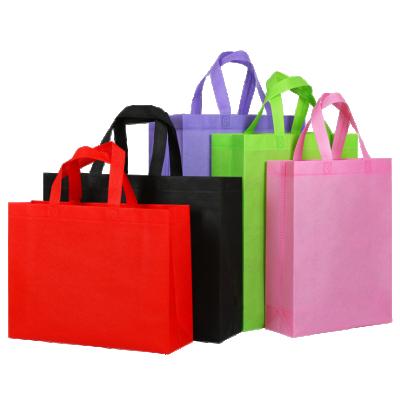 China Handle Bag Eco-friendly Reusable Nonwoven Grocery Bag Custom Logo for sale