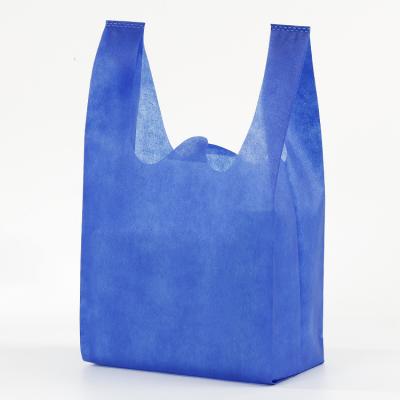 China Factory Sale T-shirt Bag PP Eco-friendly Biodegradable Hot Woven Fabric Cheap Nonwoven Shopping Bags for sale