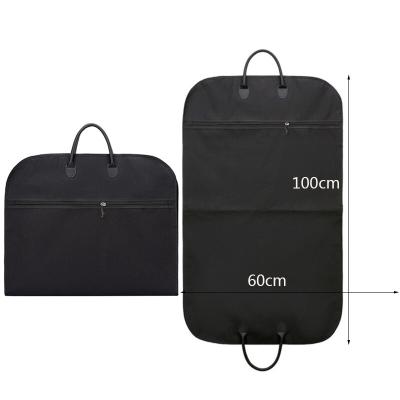 China Custom Luxury Recyclable 600D Oxford Cloth Suit Bag Garment Travel Foldable Bag With Customized Logo for sale