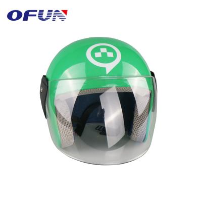 China OFUN Green Motorcycle Taxi Helmet Customer Serial Number Taxify Helmet for sale