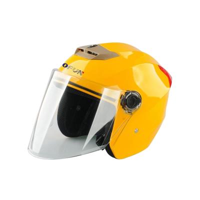 China OFUN Custom Design Half Face Motorcycle Helmet With Drop Down Visor for sale