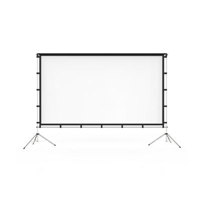 China Convenient Manual Pull Down Portable Projection Screen 16:9 With Matte White Fabric 120 Inch For Home Theater Led for sale