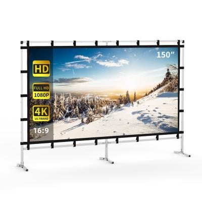 China Factory Price Convenient 150 Inch Motorized Projection Screen 4k 3D Home Theater Motorized Projector Screen for sale