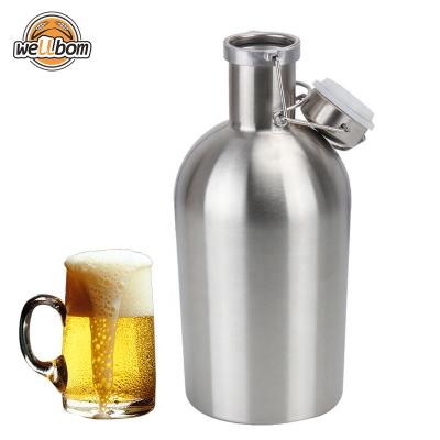 China PORTABLE home brew 32OZ/64OZ stainless steel craft 1L/2l beer bottle shaker for sale