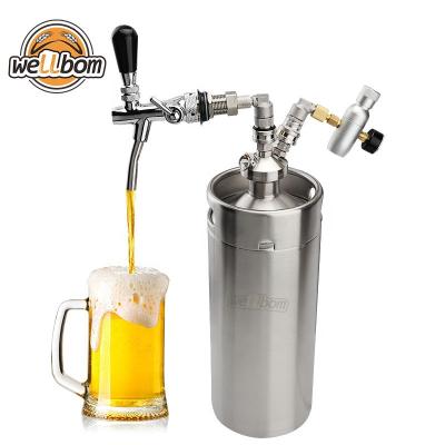 China Eco - Friendly Stainless Steel 2L / 3.6L / 4L / 5L Home Brew Mini Keg For Beer for sale