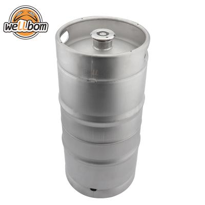 China Hot selling eco-friendly stainless steel 1/2 1/4 1/6 euro stainless steel barrel 10l 30L 50L USA beer barrels drum keg for sale